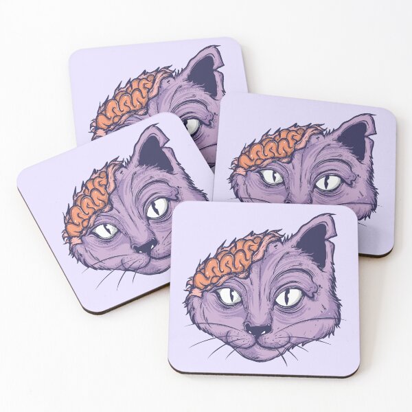Item preview, Zombie Cat Face Illustration designed and sold by -DEEWOLF-.