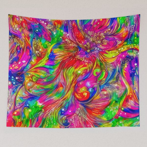 Item preview, Abstract 10 Neon vibrancy flows designed and sold by HelkoryoArt.