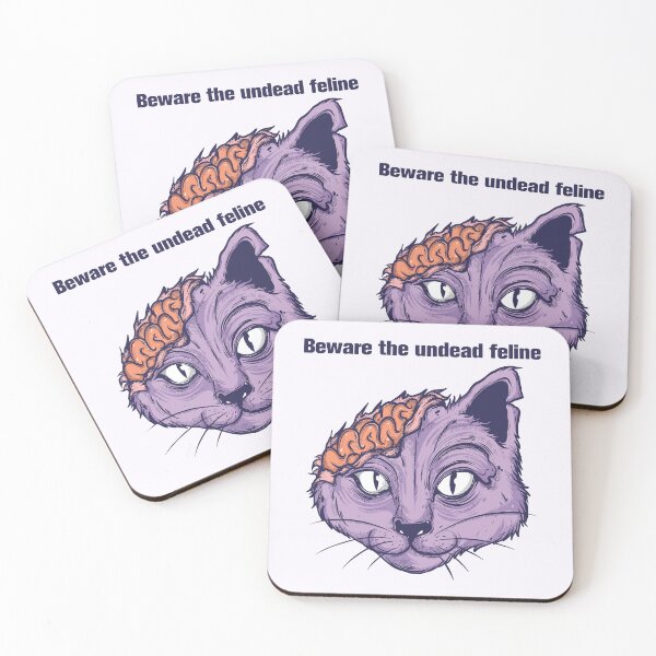 Item preview, Beware the Undead Feline - Zombie Cat Illustration designed and sold by -DEEWOLF-.
