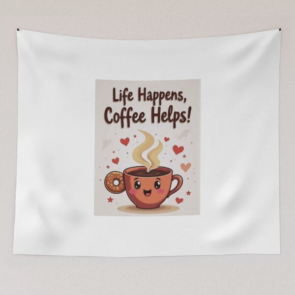 Item preview, Cute Coffee Cup with Donut Friends designed and sold by ArtCreator2023.