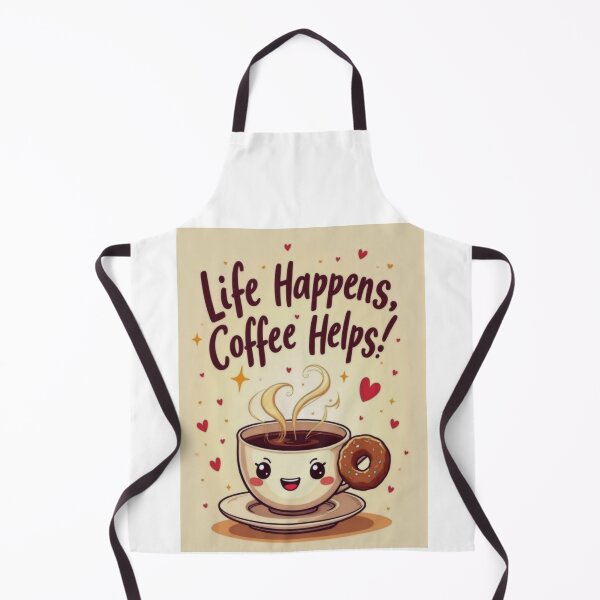 Item preview, Life Happens, Coffee Helps: Cute Coffee Design designed and sold by ArtCreator2023.