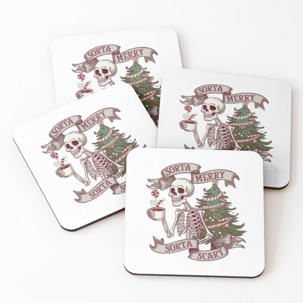Item preview, Sorta Merry, Sorta Scary - Festive Skeleton Christmas Artwork designed and sold by GemBob Creations.