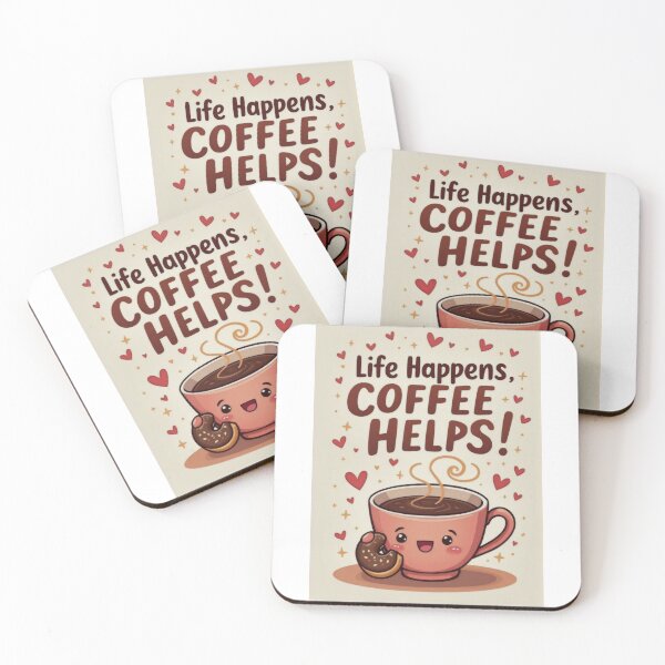 Item preview, Happy Coffee Cup and Donut: Perfect Pairing designed and sold by ArtCreator2023.