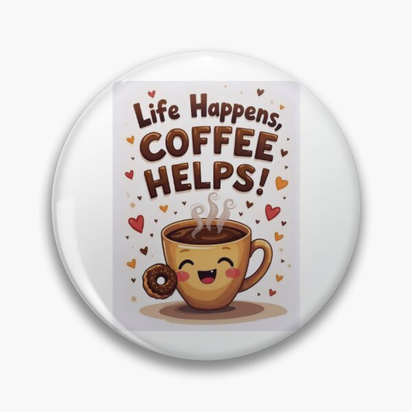 Item preview, Coffee + Donut = Happiness: Cute Design designed and sold by ArtCreator2023.