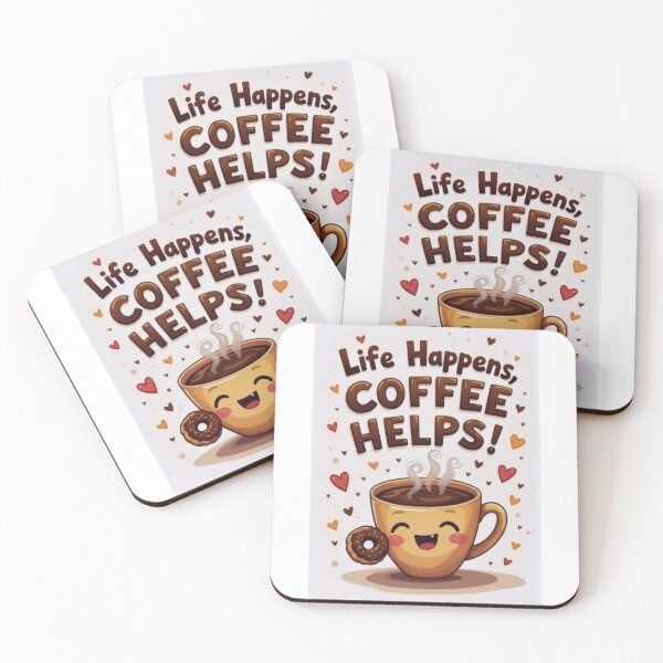 Item preview, Coffee + Donut = Happiness: Cute Design designed and sold by ArtCreator2023.