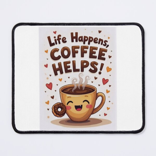 Item preview, Coffee + Donut = Happiness: Cute Design designed and sold by ArtCreator2023.