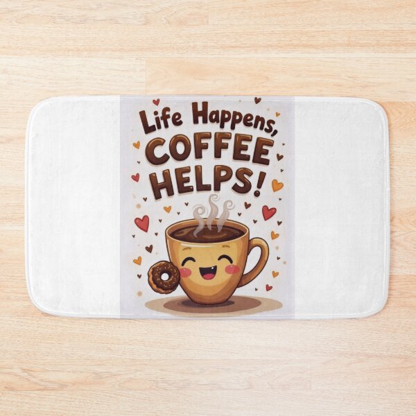 Item preview, Coffee + Donut = Happiness: Cute Design designed and sold by ArtCreator2023.
