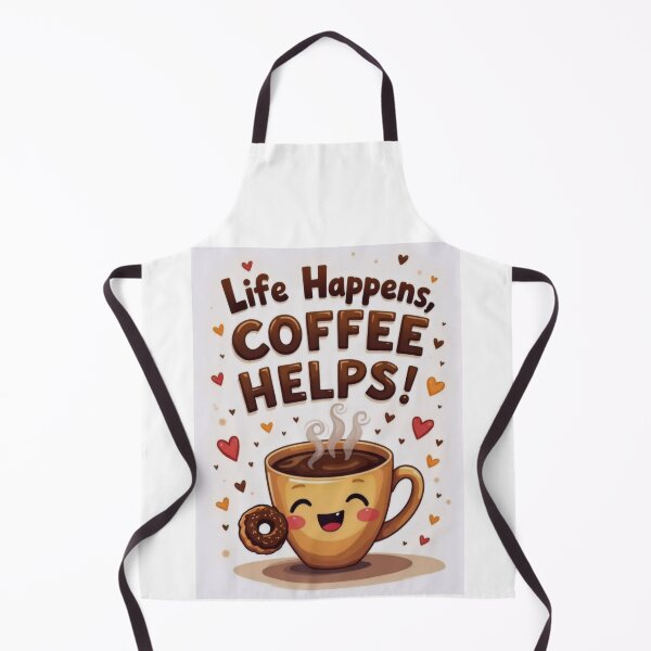 Item preview, Coffee + Donut = Happiness: Cute Design designed and sold by ArtCreator2023.