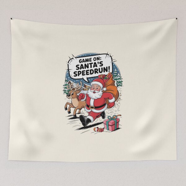 Item preview, Game On: Santa’s Speedrun Design designed and sold by MolonasDesigns.