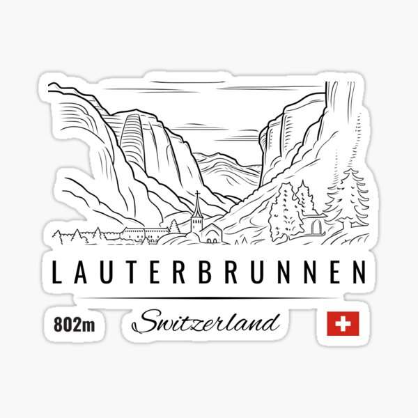 Item preview, Lauterbrunnen Switzerland Black text designed and sold by Customguru.