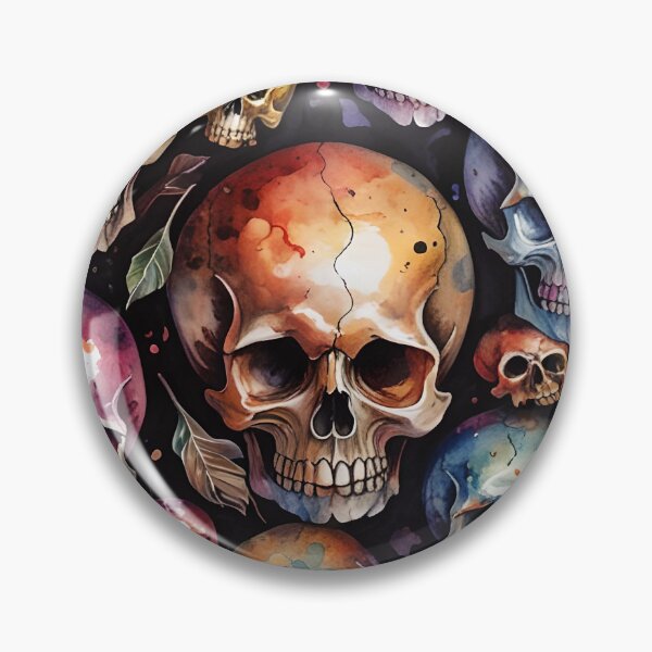 Item preview, Spooky Gothic Watercolor Skulls designed and sold by gjsart.