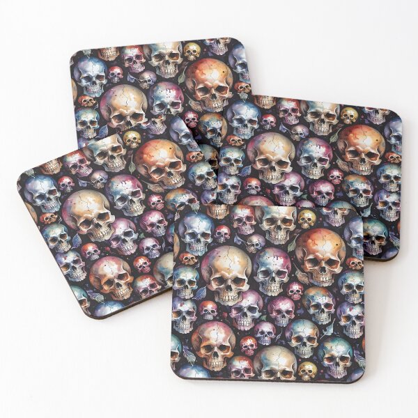 Item preview, Spooky Gothic Watercolor Skulls designed and sold by gjsart.