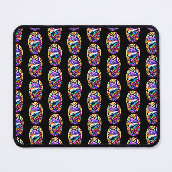 Item preview, Colorful Wolf With Flowers designed and sold by Tw1nsAIArt.