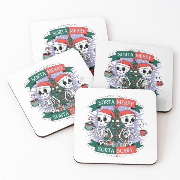 Item preview, Sorta Merry, Sorta Scary - Double Skeleton Christmas Design designed and sold by GemBob Creations.