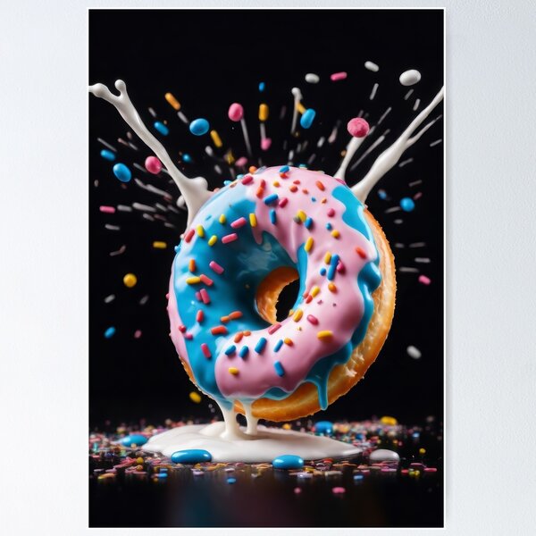 Item preview, A donut with icing and colorful sprinkles designed and sold by lalylaura.