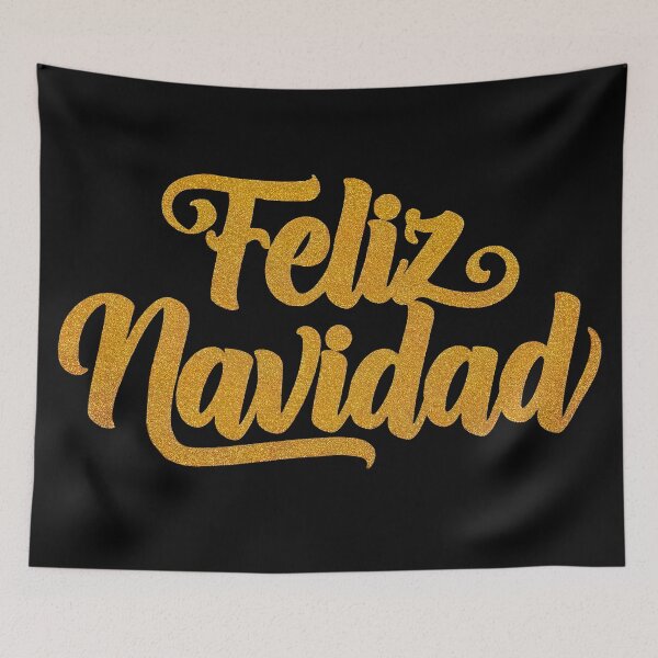 Item preview, "Feliz Navidad" Golden lettering in Spanish designed and sold by Djantrix.