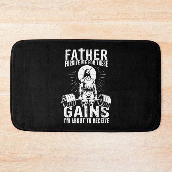 Item preview, Father Forgive Me For These Gains - Jesus Gym Motivational  designed and sold by chantastical.
