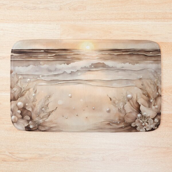 Item preview, Sepia Ocean Beach Flowers designed and sold by CalmnessbyChoice.