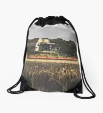 Claas Combine at Harvest Drawstring Bag