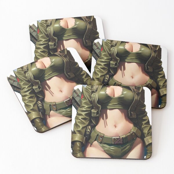 Item preview, Sexy Army Anime Babe In Combat outfit  designed and sold by KnottyToons.