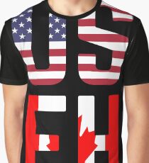 USEH America Canada Flag Funny American Canadian Graphic T-Shirt