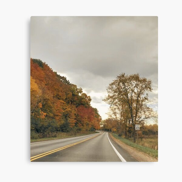 Item preview, Sepia-Tinted Road with Fall Foliage and Sky designed and sold by CountyKent.