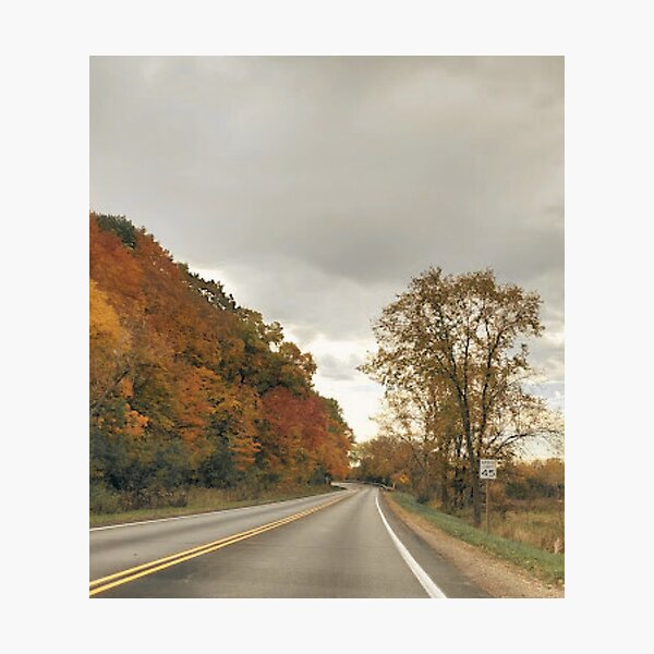 Item preview, Sepia-Tinted Road with Fall Foliage and Sky designed and sold by CountyKent.