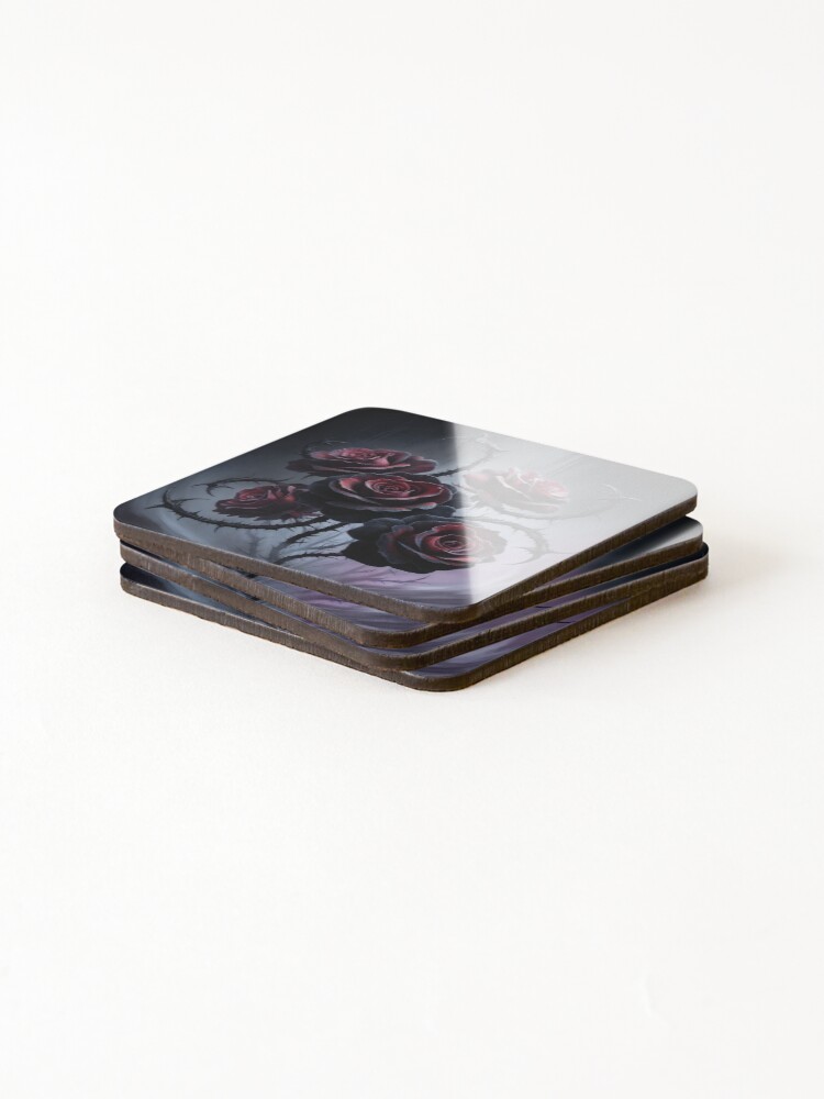 Thumbnail 4 of 5, Coasters (Set of 4), Twisted Roses designed and sold by pleasingtees.