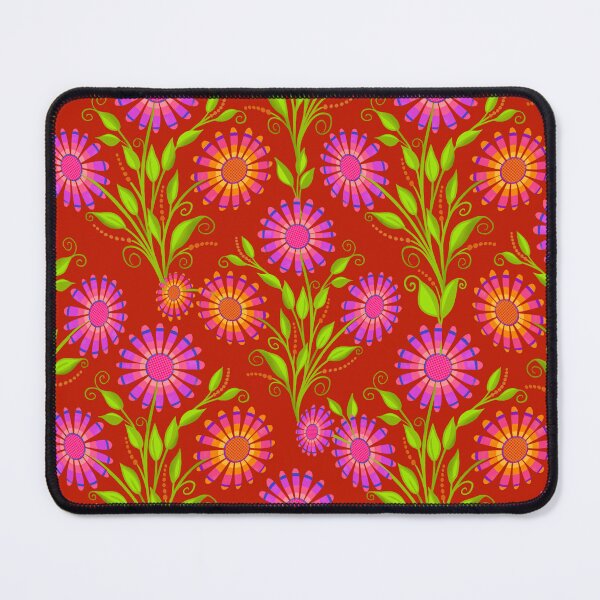 Item preview, Pinwheel flowers on red designed and sold by MarySchwindt.