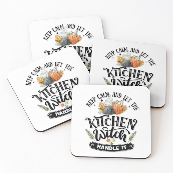 Item preview, Keep Calm and Let the Kitchen Witch Handle it, Kitchen Witchery, Cute Witchy Style, Pumpkins and Cauldrons designed and sold by Alaska Magick.