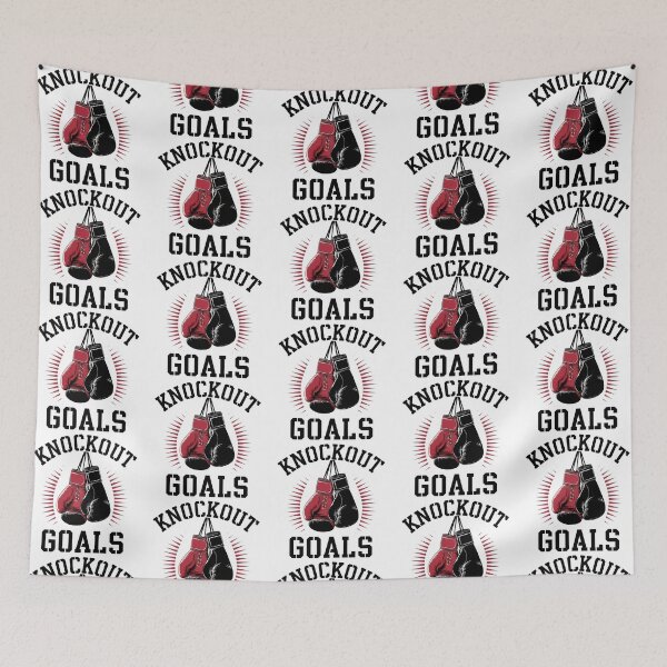 Item preview, Knockout Goals Boxing Motivation Design designed and sold by Pastel-Pulse.
