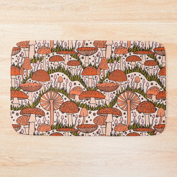 Item preview, Orange Mushroom Print designed and sold by doodlebymeg.