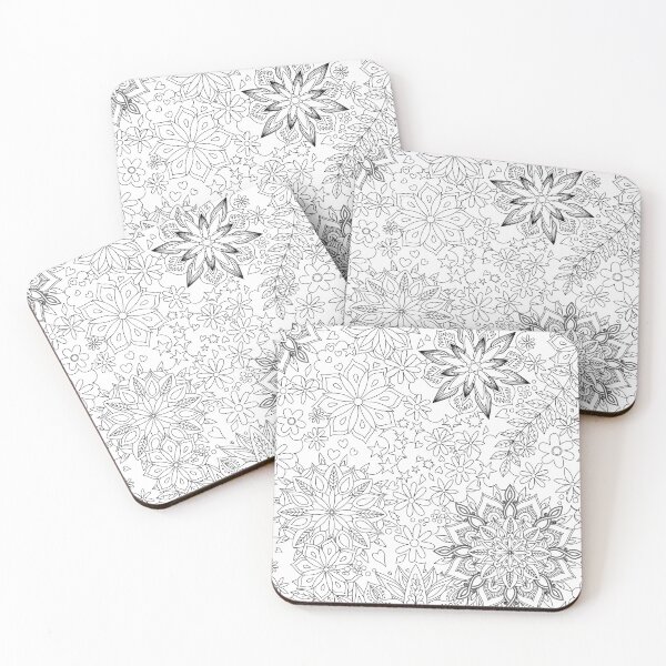 Item preview, Bohemian Mandalas - black and white pattern by Cecca Designs designed and sold by Cecca-Designs.