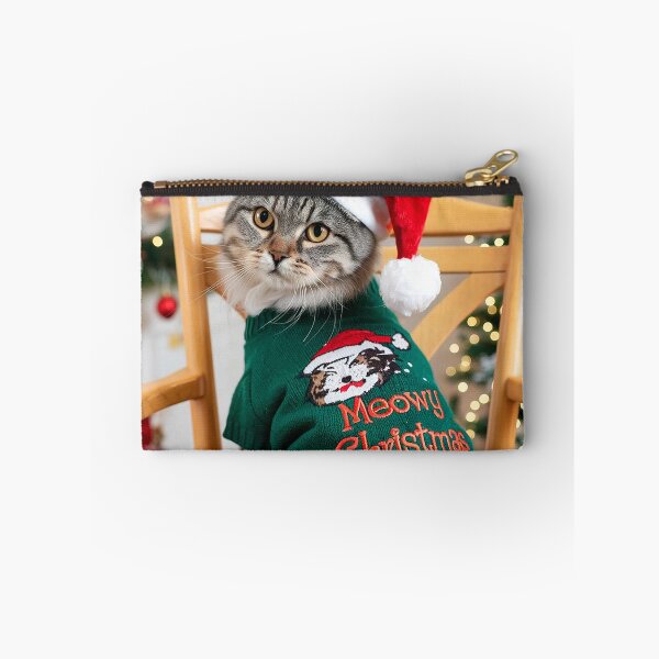 Artikelvorschau, Meowy Christmas, A Happy Cute Christmas Cat - Christmas entworfen und verkauft von FeelGoodTee.