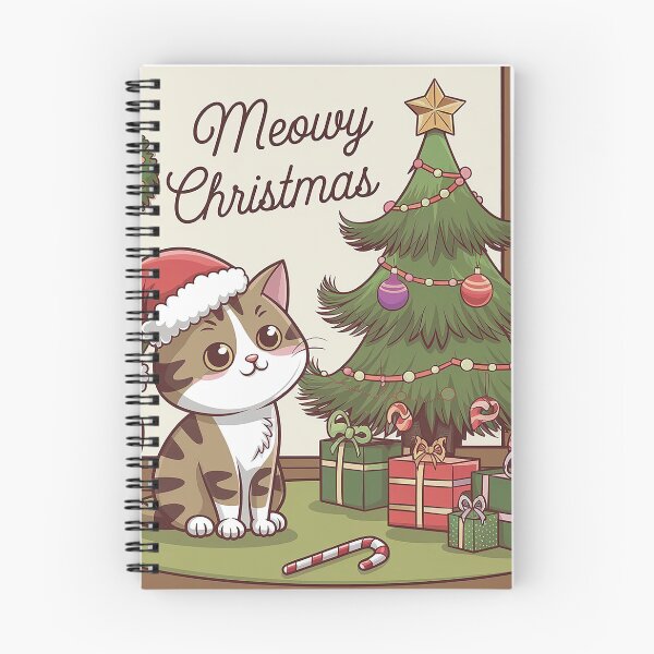 Item preview, Cute Meowy Christmas, A Happy Cute Christmas Cat - Christmas designed and sold by FeelGoodTee.