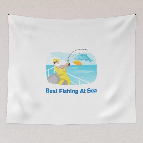 Item preview, Boat Fishing At Sea T-Shirt designed and sold by PurifiedART.