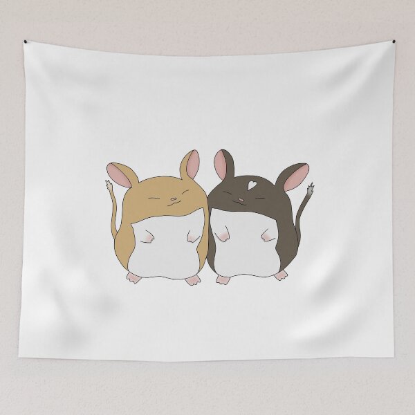 Item preview, Cute gerbils rubbing cheeks  designed and sold by Becky-Marie.