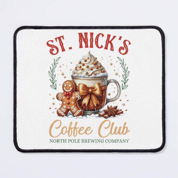 Aperçu de l'œuvre Club de café de la Saint-Nicolas créée et vendue par Geek'eh Goods.