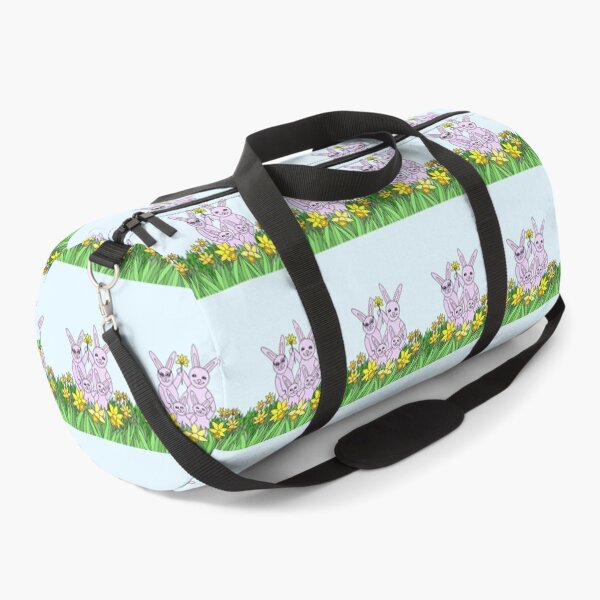 Item preview, 4 Daffodil Bunnies Welcoming the Spring with 10 Daffodils designed and sold by JoyousArt4u.