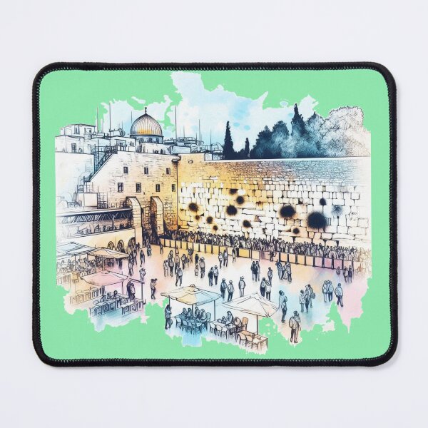Item preview, Vibrant 3D Sketch of the Western Wall, Israel's Iconic Holy Site, designed and sold by PaintMeWorld.