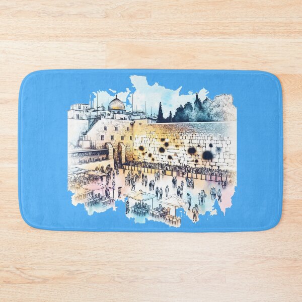 Item preview, Vibrant 3D Sketch of the Western Wall, Israel's Iconic Holy Site, designed and sold by PaintMeWorld.