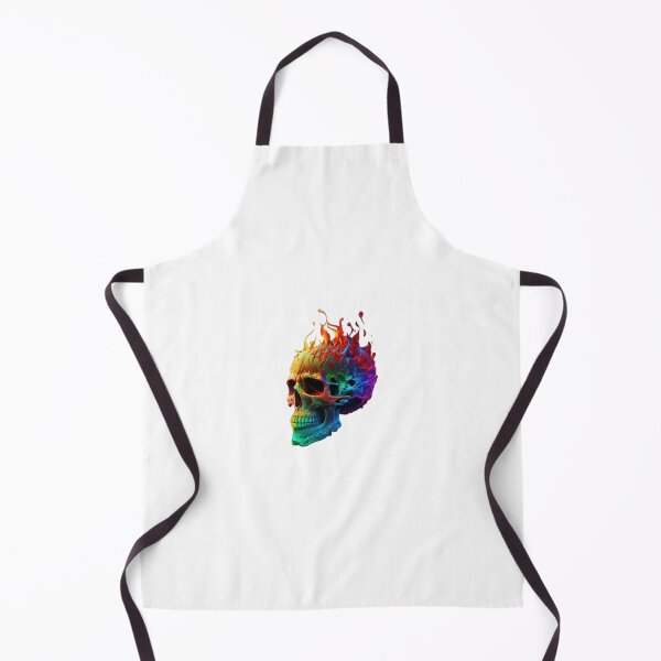 Item preview, Colorful skull on fire designed and sold by Mara's designs.