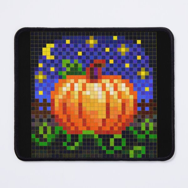 Item preview, Starry Night Pumpkin Patch Pixel Art designed and sold by CozyPixelFluff.