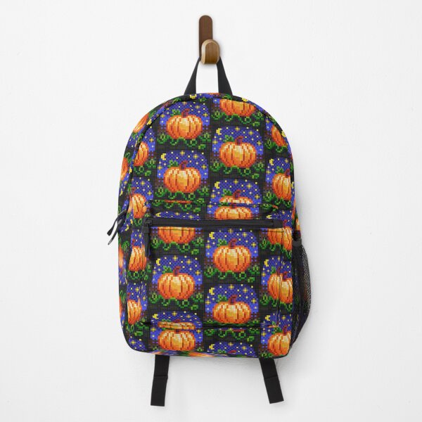 Item preview, Starry Night Pumpkin Patch Pixel Art designed and sold by CozyPixelFluff.