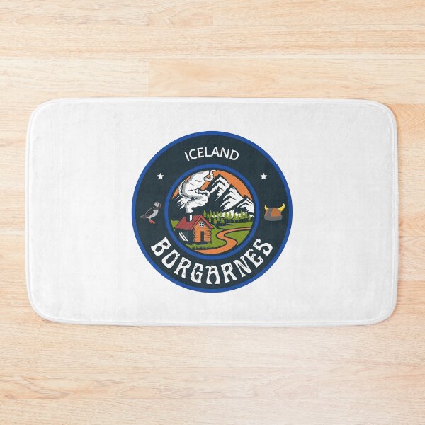 Item preview, Borgarnes Iceland Blue Emblem designed and sold by World Designs.
