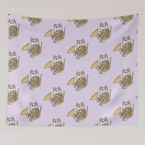 Item preview, French Horn Beige Cat designed and sold by Aweberry.