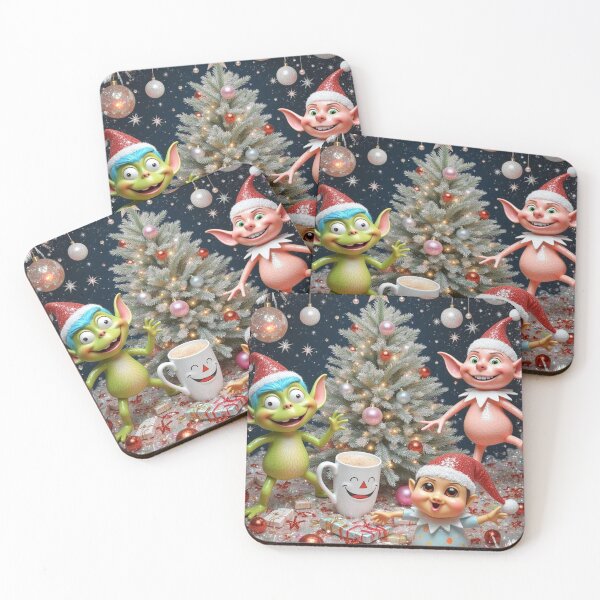 Item preview, WHIMSICAL ELVES SNOW WINTER HOLIDAY CHRISTMAS SCENE #9 designed and sold by Arts4U.