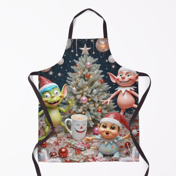 Item preview, WHIMSICAL ELVES SNOW WINTER HOLIDAY CHRISTMAS SCENE #9 designed and sold by Arts4U.