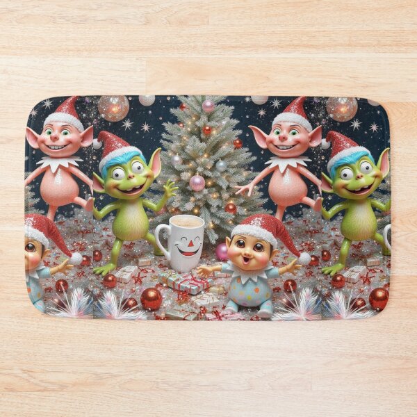 Item preview, WHIMSICAL ELVES SNOW WINTER HOLIDAY CHRISTMAS SCENE #9 designed and sold by Arts4U.