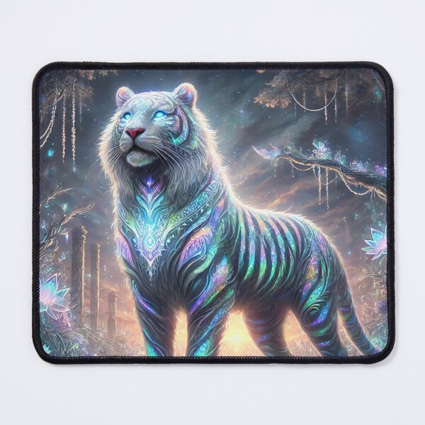 Item preview, Iridescent White Tiger designed and sold by Pines & Starlight.